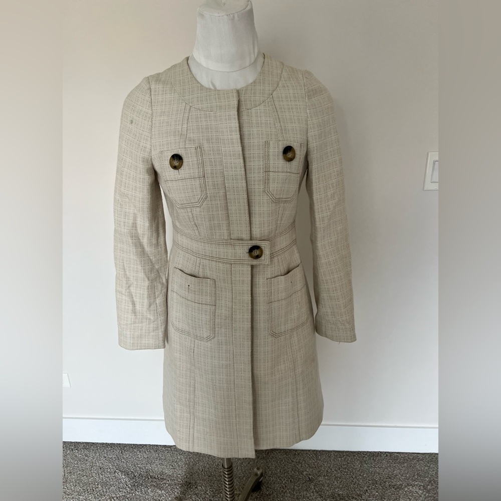 Boden trench coat silk lining.